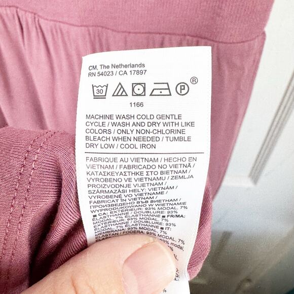 Athleta Santorini Knit Sleeveless Cinch Dress Size Medium M Dusty Rose Pink - Picture 8 of 13